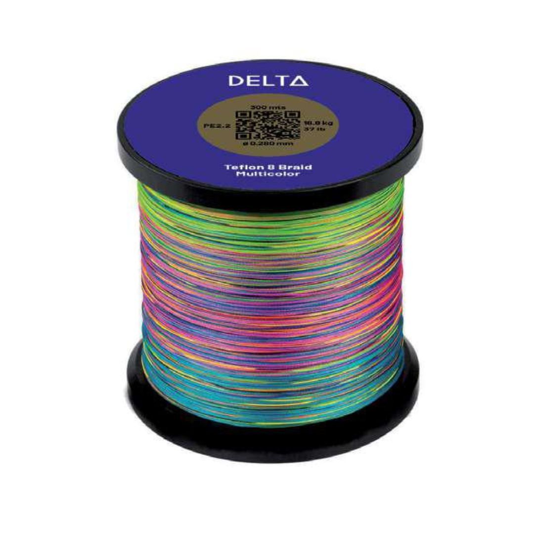 Delta Hilo Teflon 8 Braid Multicolor 300mt