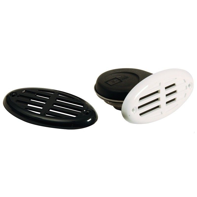 Tromba da incasso ABS con mascherina bianca/nera 12 V
