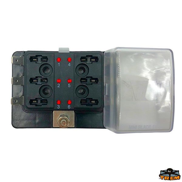 Scatola portafusibili Mini lamellari con spie d‘allarme a led