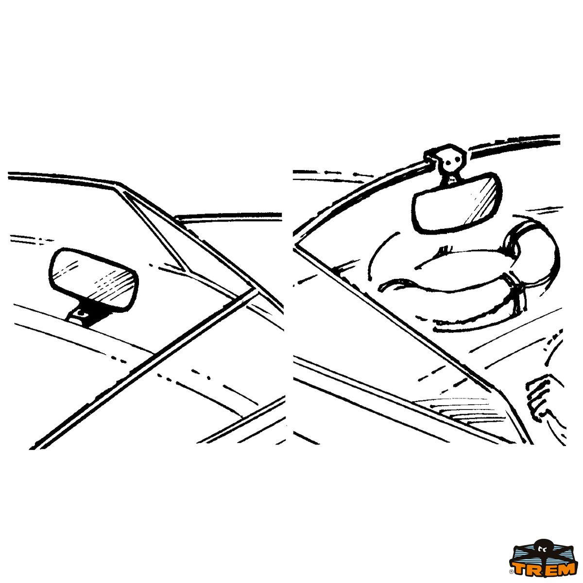 Specchio retrovisore per sci nautico