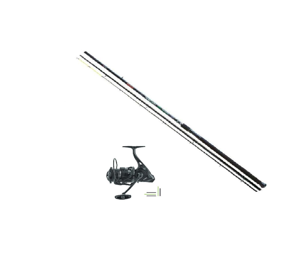 Combo Feeder 2: Trabucco RPL Feeder Evo 3.60 90gr + Mulinello Wax Anthem 5000