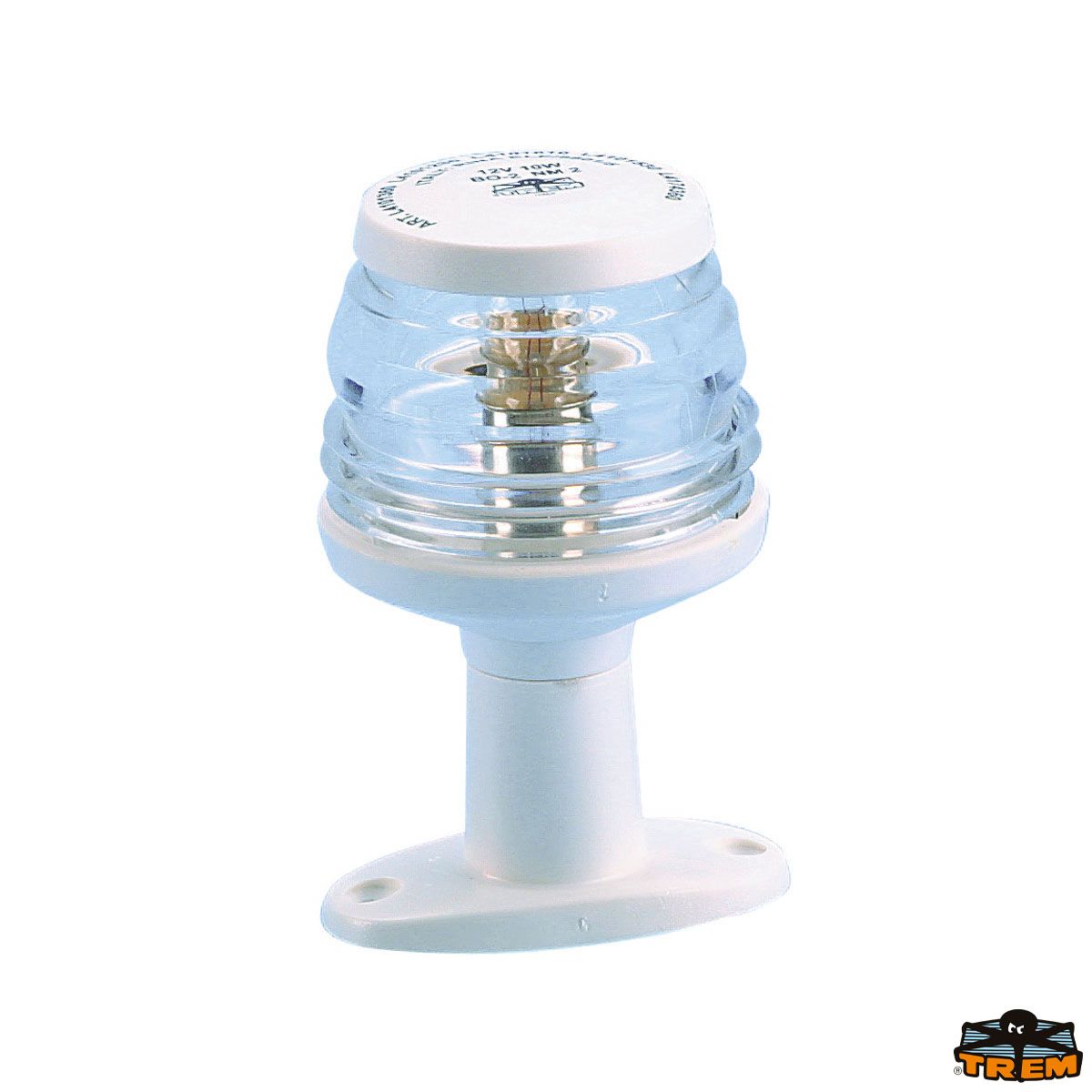 Fanale di fonda 360° alogeno con basetta bianco