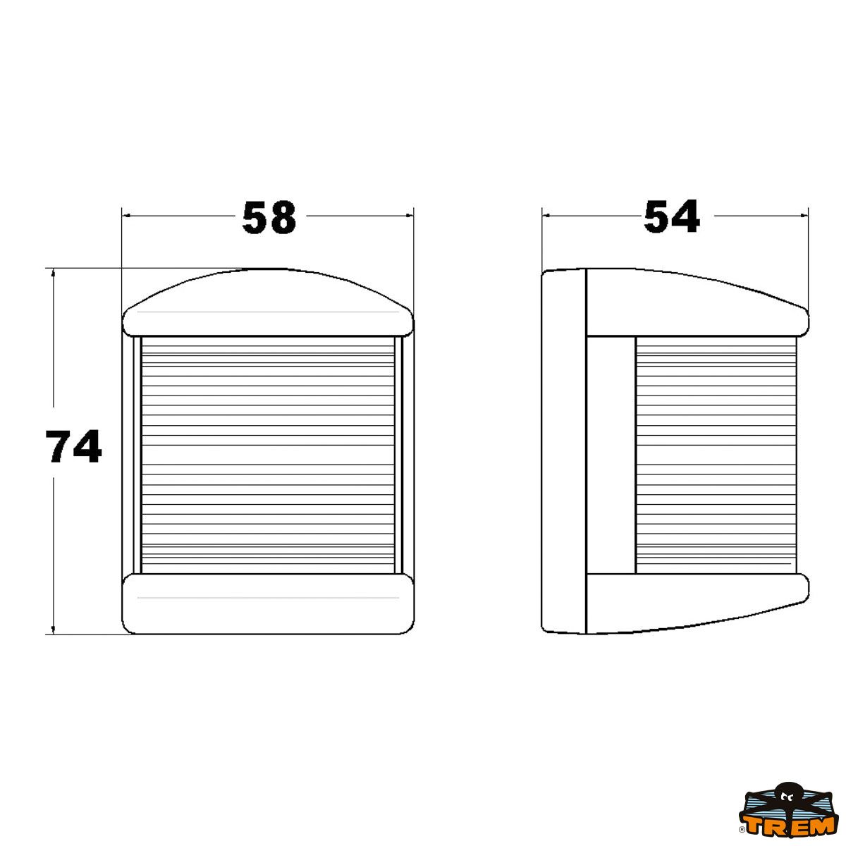 Fanali di via alogeni Croce del Sud 12V Nero