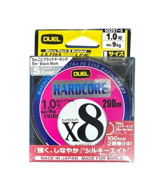 Duel Hardcore X8 200mt - Silver Duel Hardcore X8 200mt - Silver