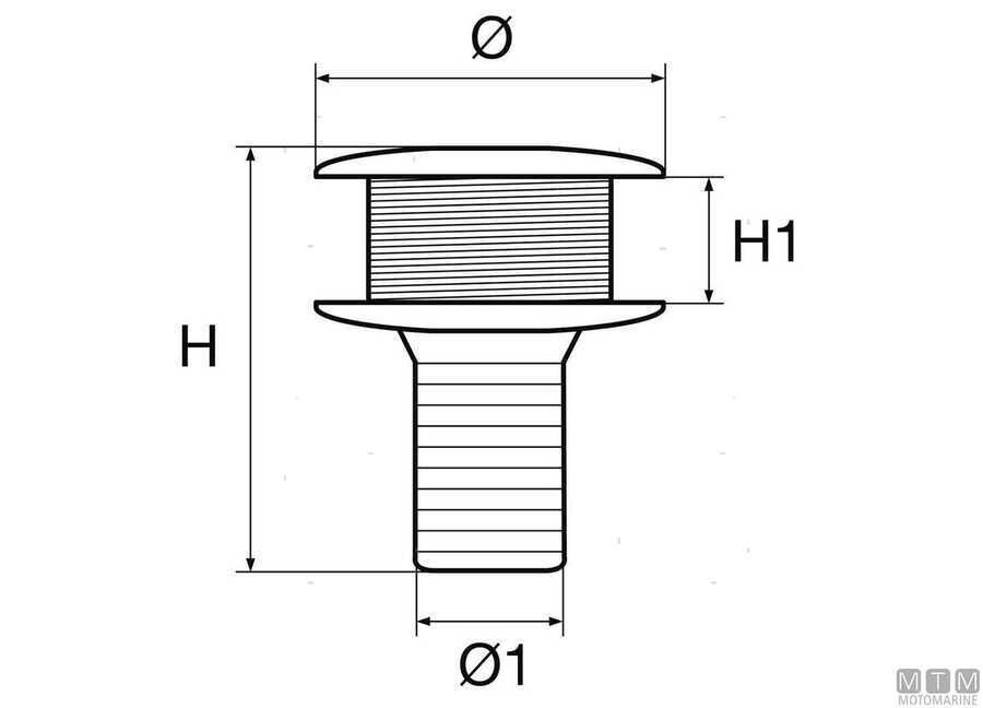 Passascafo plastica bianco