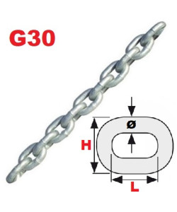Catena Calibrata Zincata per Verricelli
