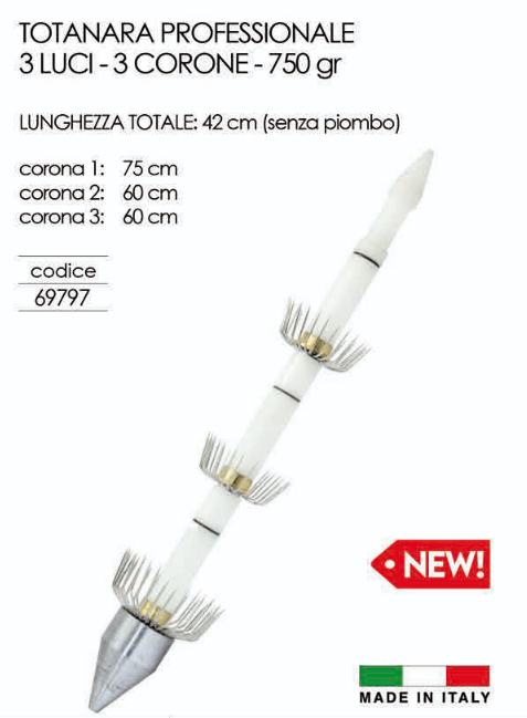 Totanara Professionale 3 Luci - 3  Corone - 750gr