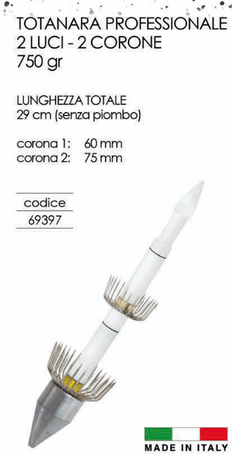 Totanara Professionale 2 Luci - 2 Corone - 750gr Totanara Professionale 2 Luci - 2 Corone - 750gr