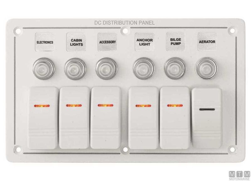 Quandro Elettrico Alu Bianco 6P