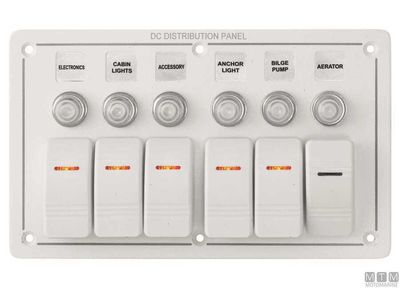 Quandro Elettrico Alu Bianco 6P