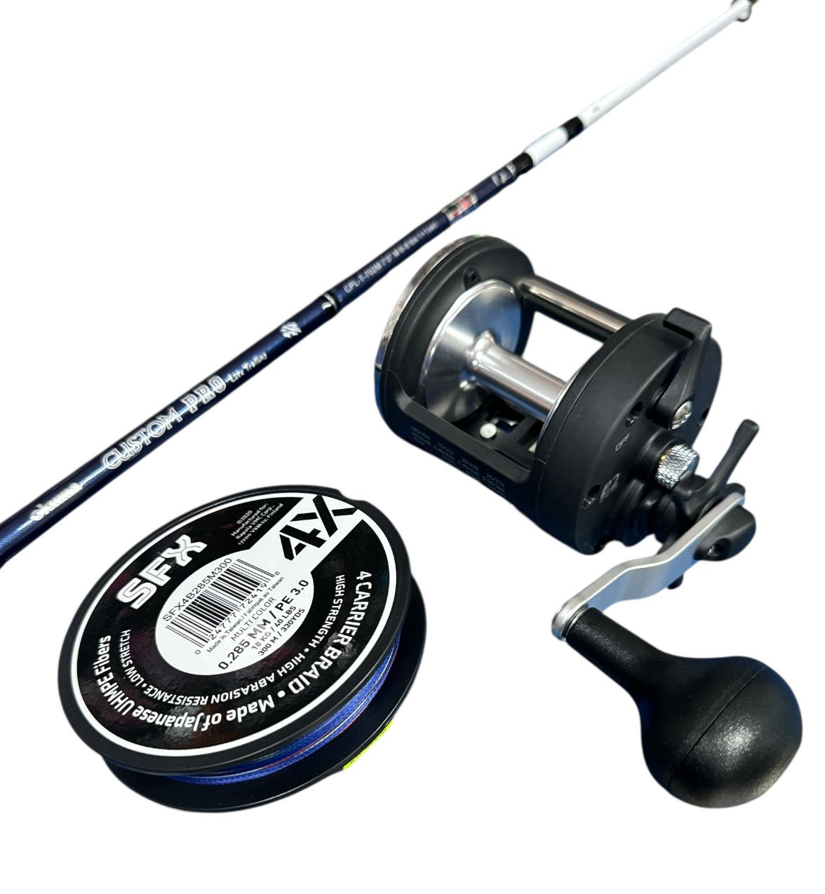 Combo Traina 6: Okuma Custom Pro + Okuma Classic Pro + Sufix X4 300mt 0,28mm
