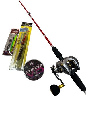 Combo Jigging 10: Falcon Peppers GRS 2.10mt 150gr + Tica Seabull 301H + Jatsui Striker x8 275mt 0.25mm + Olympus Inchiku + Sure Catch Metal Jig Combo Jigging 10: Falcon Peppers GRS 2.10mt 150gr + Tica Seabull 301H + Jatsui Striker x8 275mt 0.25mm + Olympus Inchiku + Sure Catch Metal Jig