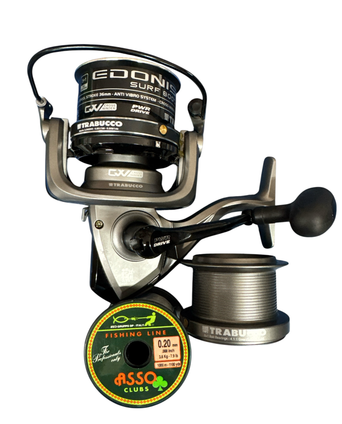 Trabucco Edonis XS Surf 8000 + Filo Asso  1000mt 0.20mm - IN OMAGGIO!