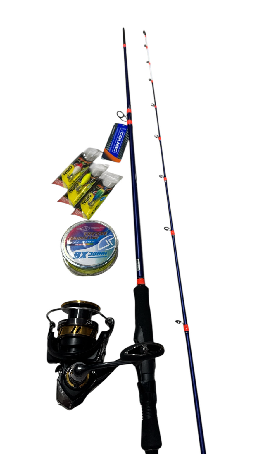 Combo Tataki 3: Colmic FullShot 2.50mt + Daiwa Legalis LT 5000 +  Sunset 300mt 0.16mm + 3 Misaki Oppai