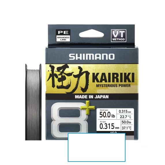 Shimano Kairiki 8+ Grey - 150mt Shimano Kairiki 8+ Grey - 150mt