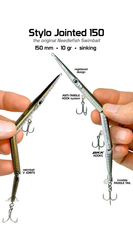 JackFin Stylo 150 Jointed - 15cm - 10gr - Sinking - PREORDINE
