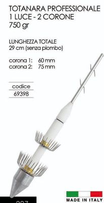 Totanara Professionale 1 Luce - 2 Corone - 750gr - con Fermaesca