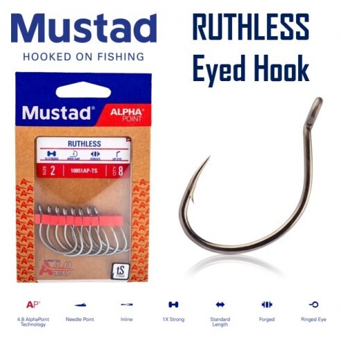 Mustad Alphapoint Ruthless Eyed 10851AP Mustad Alphapoint Ruthless Eyed 10851AP