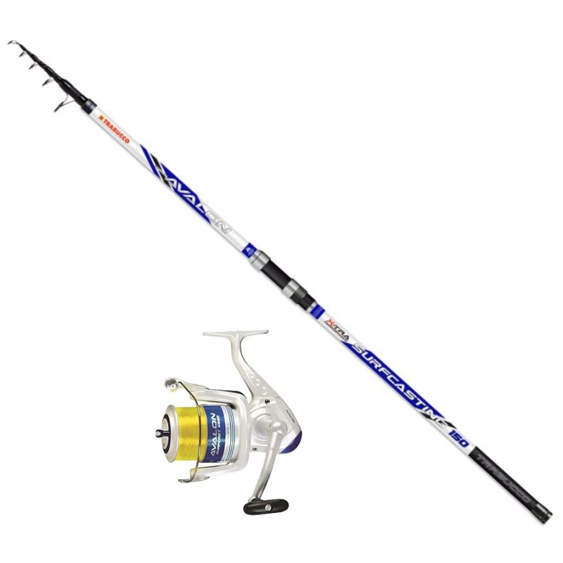 Combo Surfcasting 4: Trabucco Avalon 4.00mt - 150gr + Trabucco Avalon Surf 6500 - Imbobinato