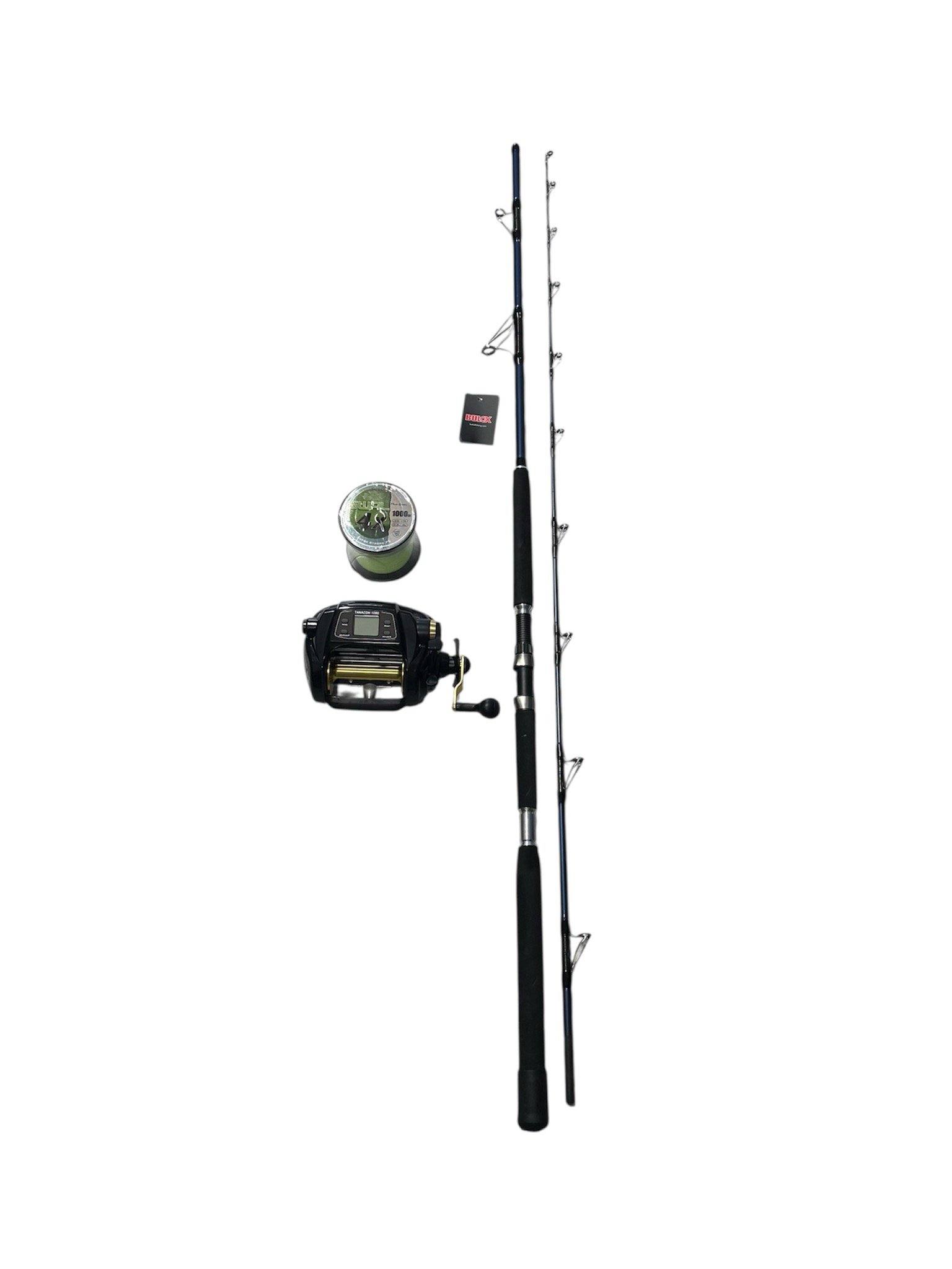 Combo Bolentino Profondo: Daiwa Tanacom 1000E + Bulox Blue Boat 2.70m - 1.5Kg - Sugoi Swal 0.34mm - 1000m