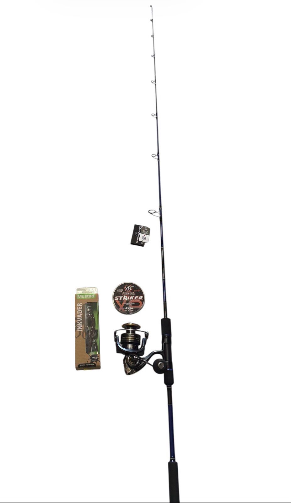 Combo Jigging Mustad X Wax: Mustad Slow Bouncer 500g + Wax Flux Extreme 6000 + OMAGGIO Jatsui Striker X8 300m 0.25mm + Mustad Inkvader 150g