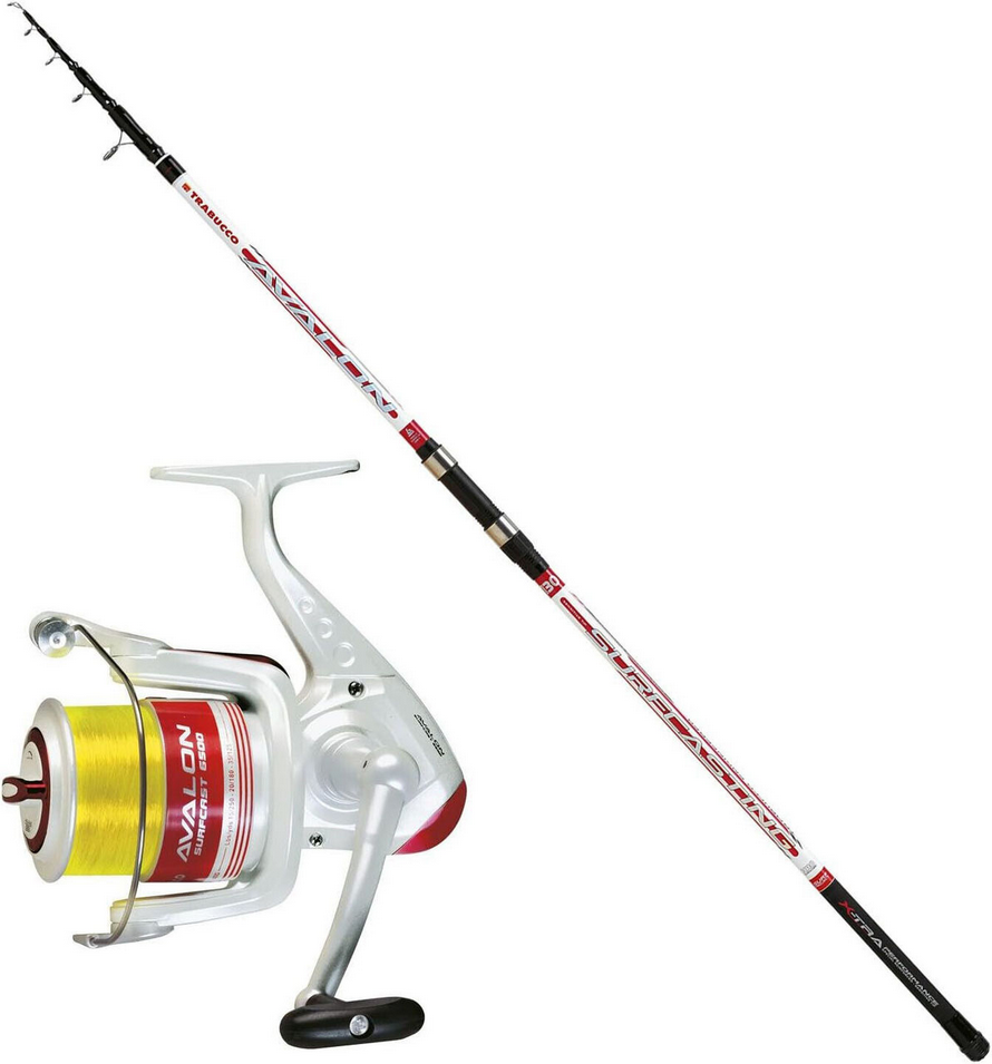 Combo Surfcasting 3: Trabucco Avalon 4.00mt - 130gr + Trabucco Avalon Surf 6500 - Imbobinato