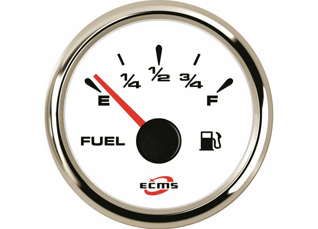 Indicatore Livello Carburante ECMS White/Chrome