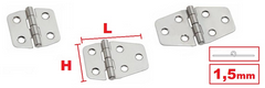Cerniere Inox Sagomate Corte 1,5mm