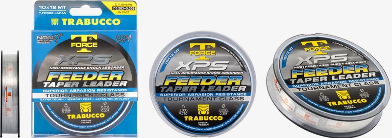Trabucco XPS Feeder Taper Leader 12m x 10pz