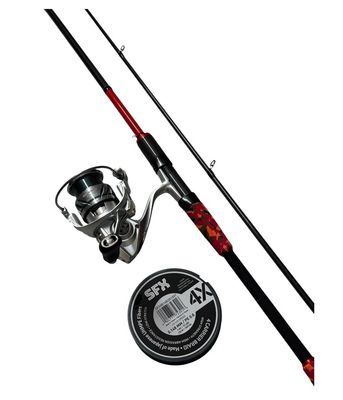 Combo Spinning STR Angler Spin 2,40 m 12-35 g + Mulinello Wax Spinner 3000 + Trecciato Sufix SFX 4X 0,148 mm 135 m Combo Spinning STR Angler Spin 2,40 m 12-35 g + Mulinello Wax Spinner 3000 + Trecciato Sufix SFX 4X 0,148 mm 135 m