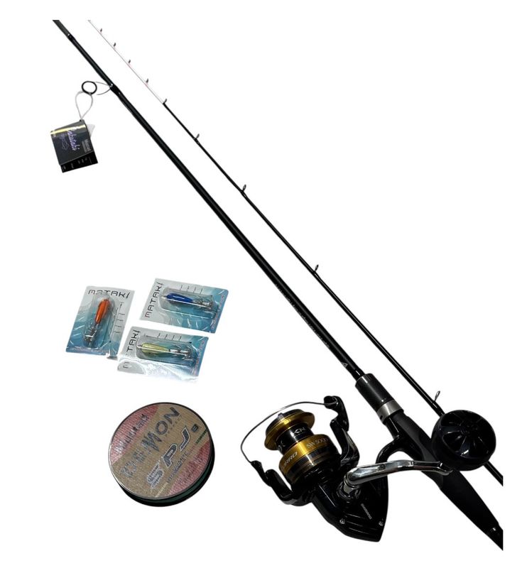 Combo Tataki: Mustad Bakutaki 8'2 Combo Tataki: Mustad Bakutaki 8'2" 20-200g + Shimano Socorro SW 5000 + Mustad Demon SPB 300m 0.18mm + 3 Mataki OMAGGIO