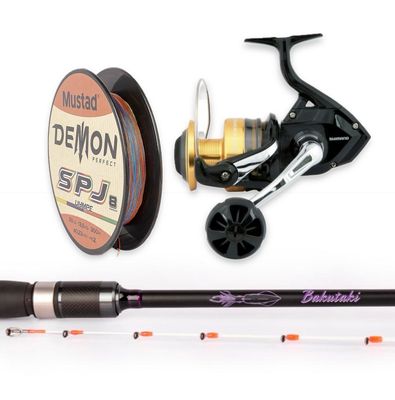 Combo Tataki: Mustad Bakutaki 8'2 Combo Tataki: Mustad Bakutaki 8'2" 20-200g + Shimano Socorro SW 5000 + Mustad Demon SPB 300m 0.18mm + 3 Mataki OMAGGIO