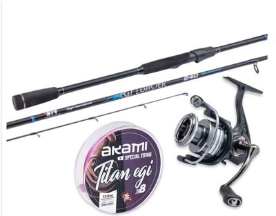 ?Best Price - Combo Eging: Alcedo Egi Lobster 2.40m - Egi #2-3.5 + Alcedo Omnia 3000 + Akami Titan Egi X8 150m - Pink - 0.12mm ?Best Price - Combo Eging: Alcedo Egi Lobster 2.40m - Egi #2-3.5 + Alcedo Omnia 3000 + Akami Titan Egi X8 150m - Pink - 0.12mm