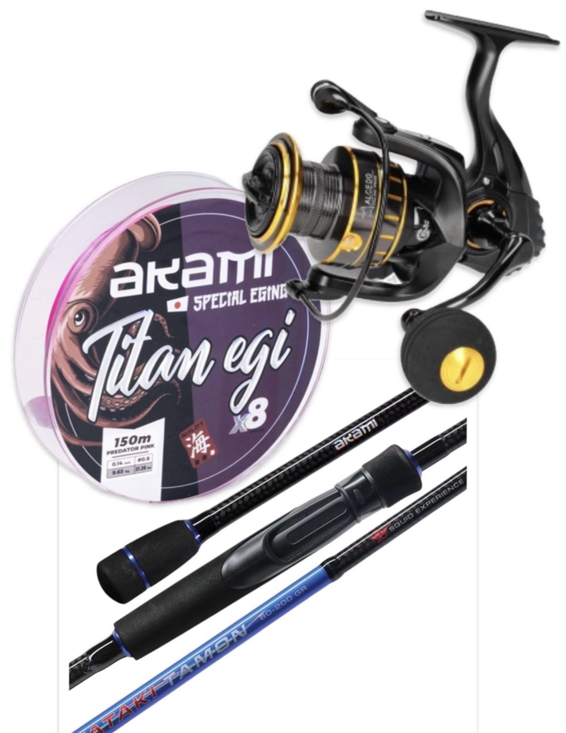 ?Best Price - Combo Tataki: Akami Tataki Tamon 2.40m + Alcedo Black Run 5000 + Titan Egi X8 0.14mm 150m + Montatura 3 Tataki IN OMAGGIO ?Best Price - Combo Tataki: Akami Tataki Tamon 2.40m + Alcedo Black Run 5000 + Titan Egi X8 0.14mm 150m + Montatura 3 Tataki IN OMAGGIO