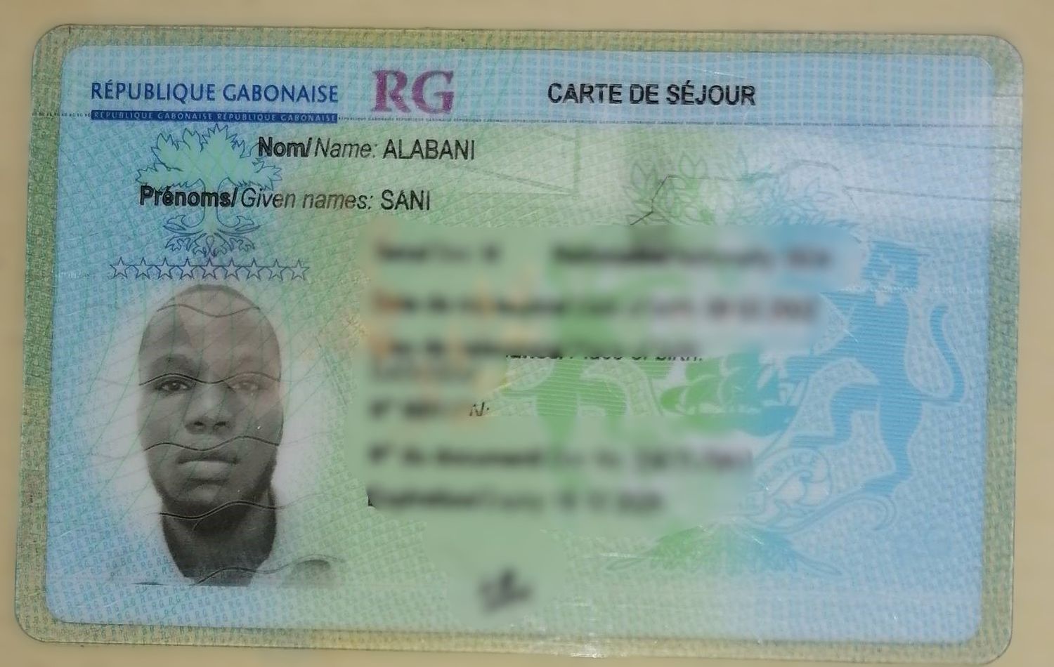 ALABANI Sani (carte de séjour  ) (en possession)