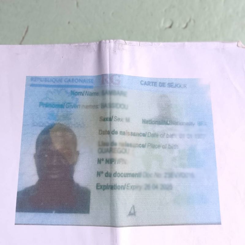 SAMBARE BASSIDOU ( Carte de séjour  )