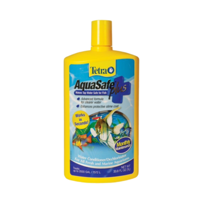 Tetra Fish Tank Water Conditioner and Dechlorinator, Aquasafe Plus 33.8 ounce