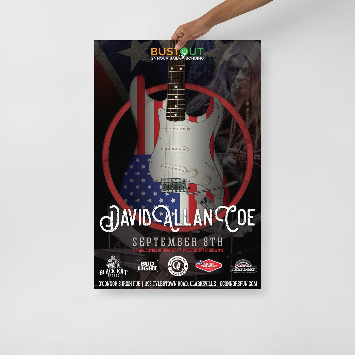 2018 David Allan Coe Concert Poster