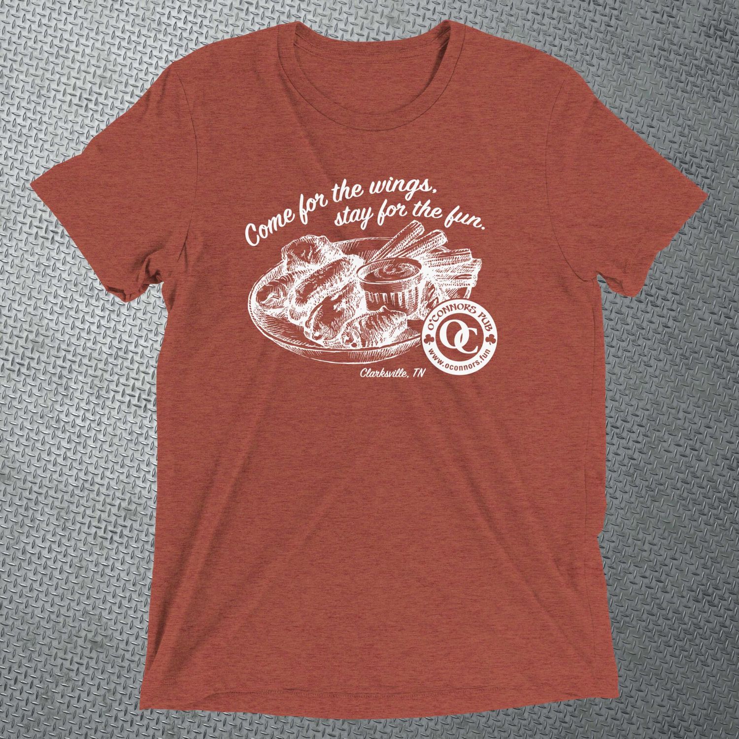 "Come for the Wings, Stay for the Fun" Short sleeve t-shirt