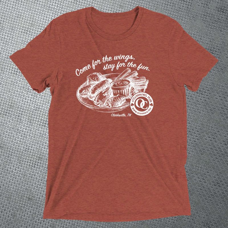 "Come for the Wings, Stay for the Fun" Short sleeve t-shirt