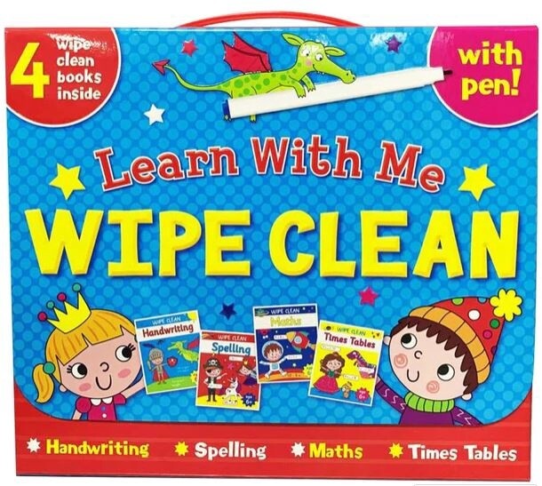 Learn With Me Wipe Clean (4 Wipe Clean Books Inside)