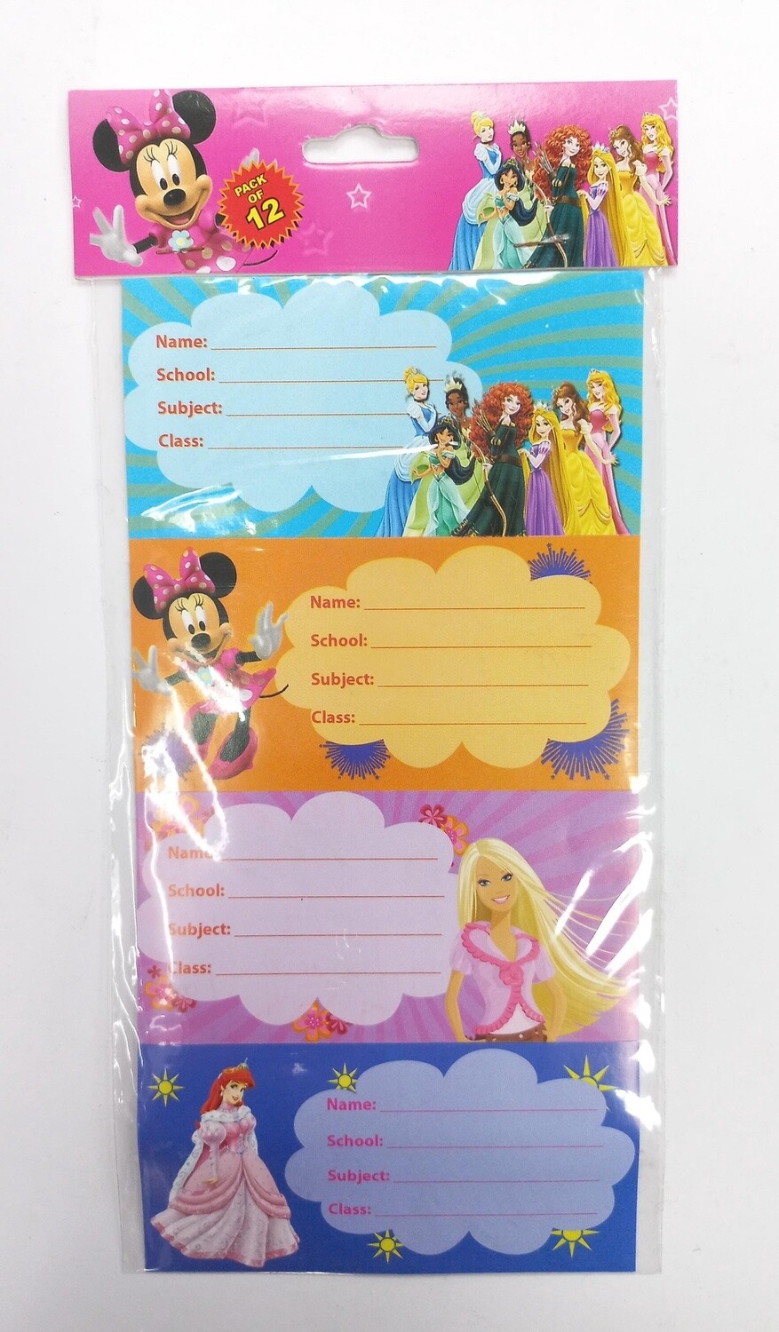 Character Labels 12pcs (Girls) Character Labels 12pcs (Girls)