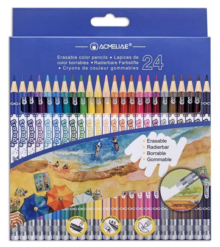 Erasable Colour Pencils 24's - (Acmeliae)