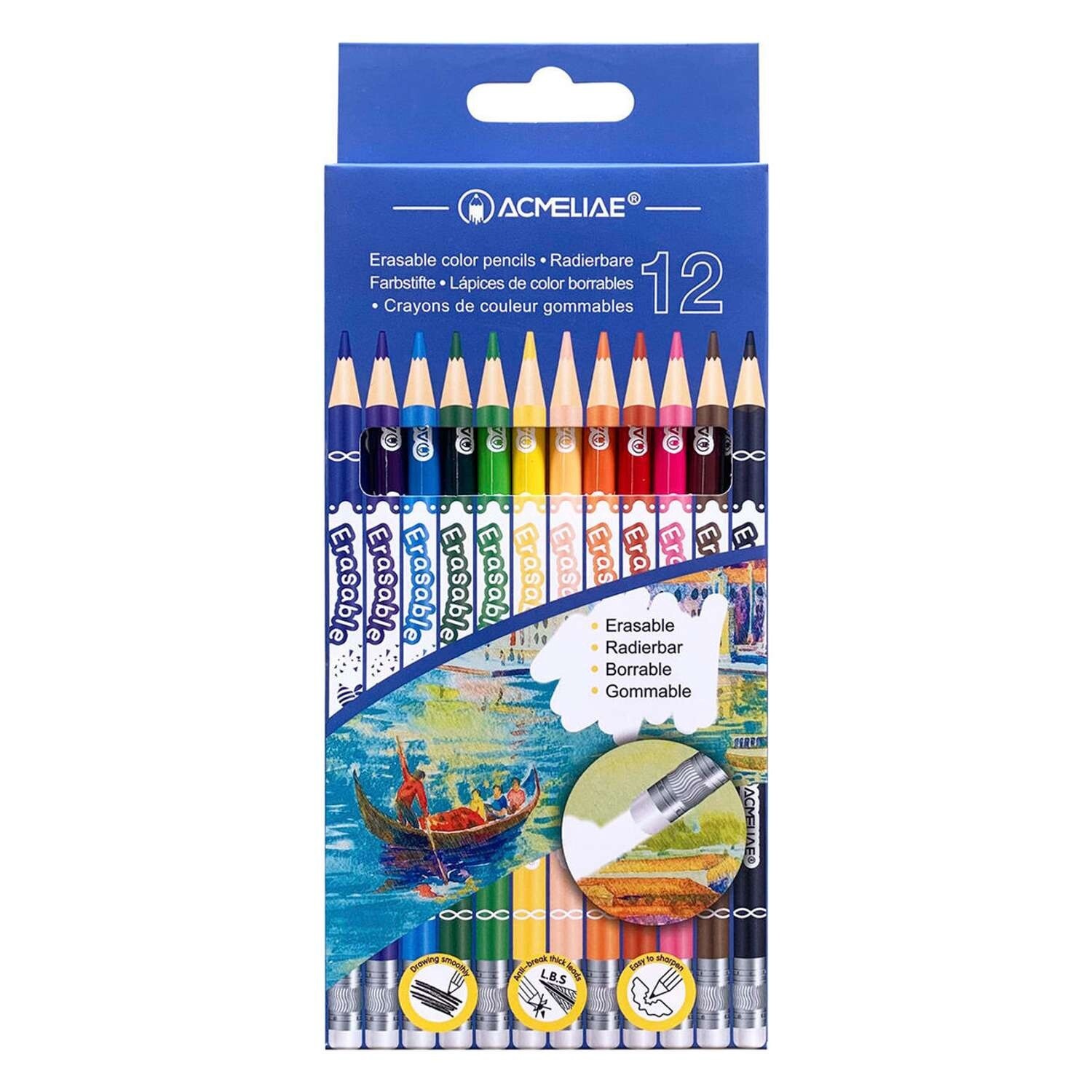 Erasable Colour Pencils 12s (Acmeliae)