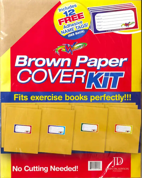 Brown Paper- Cover Kit for Copybooks (12pcs)