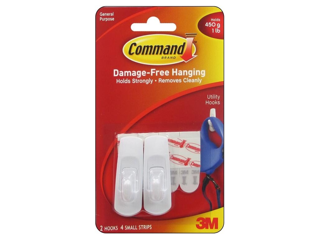 Command Hooks White 1lb- 2pcs