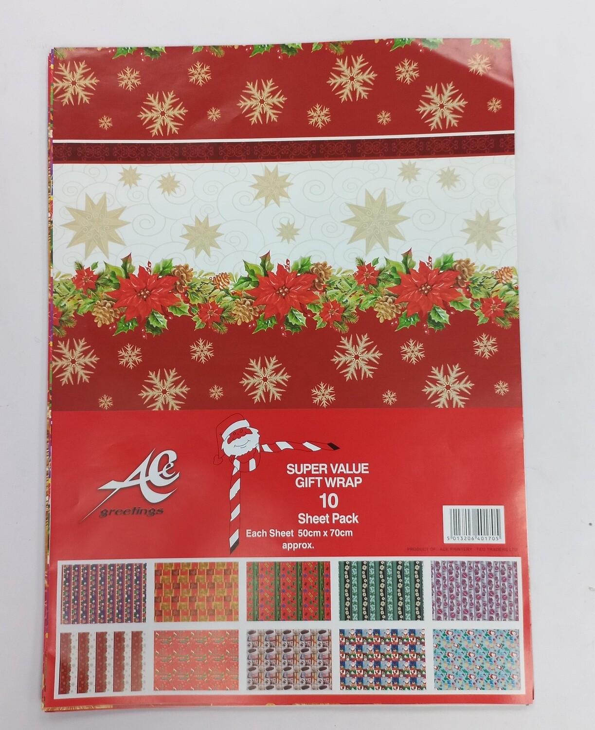 Christmas Gift Wrap- Super Value 10pk Assorted