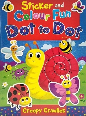 Sticker and Colour Fun Dot to Dot- Creepy Crawlies