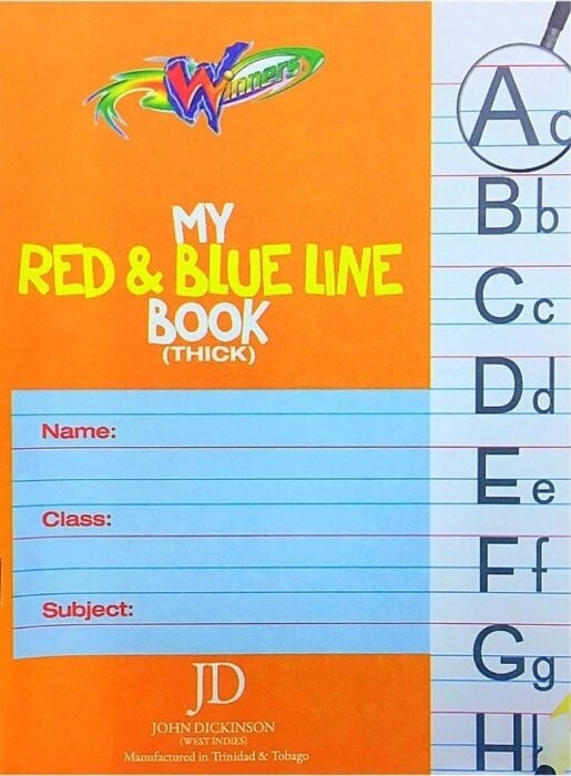 Red and Blue Line 9/16" Copybook Single (Thick)