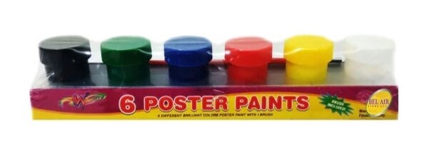 Poster Paint 6's (includes brush)